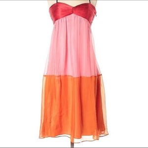 NWT Corset Strapless Colorblock Dress!